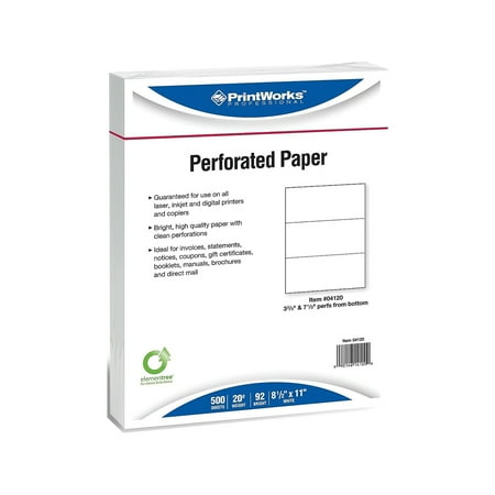 Printworks Professional 8.5" x 11" Specialty Paper 20 lbs. 92 Brightness 500/Ream 5 Reams/Carton