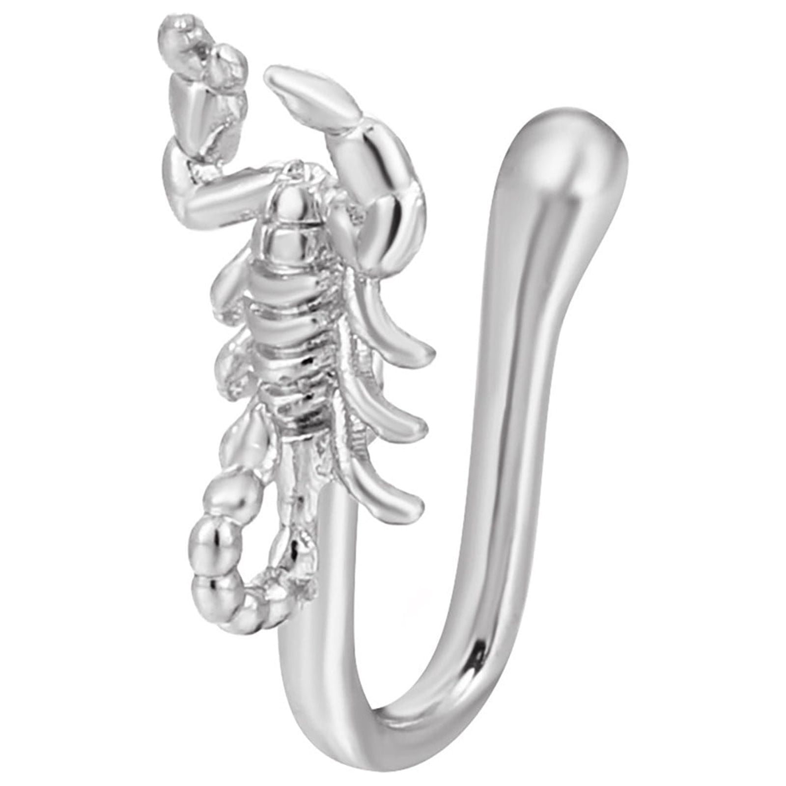 Perforation Little Nose Nose Ring That Looks like Two 20 Gauge Lip Ring