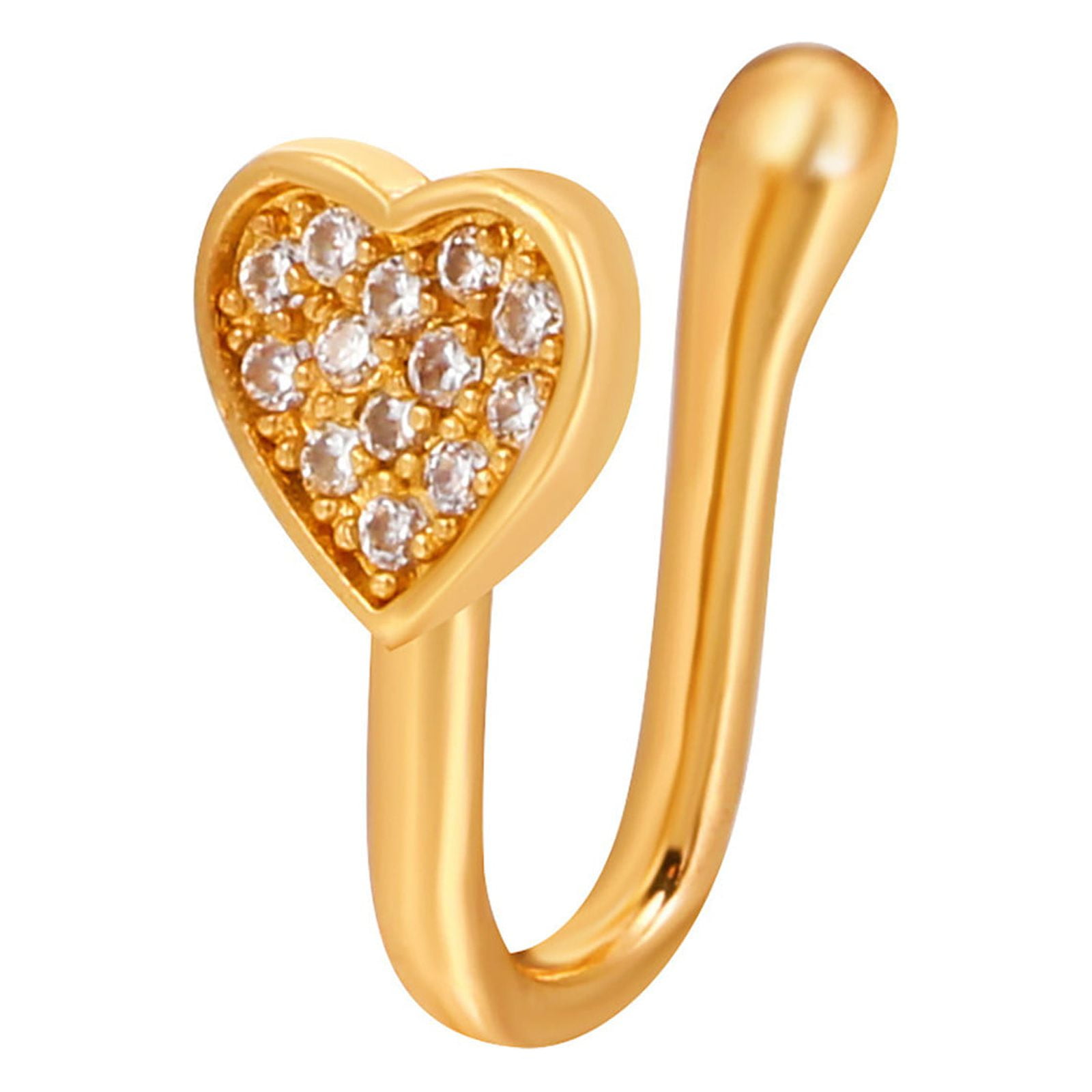 Perforation Little Nose Nose Ring That Looks like Two 20 Gauge Lip Ring