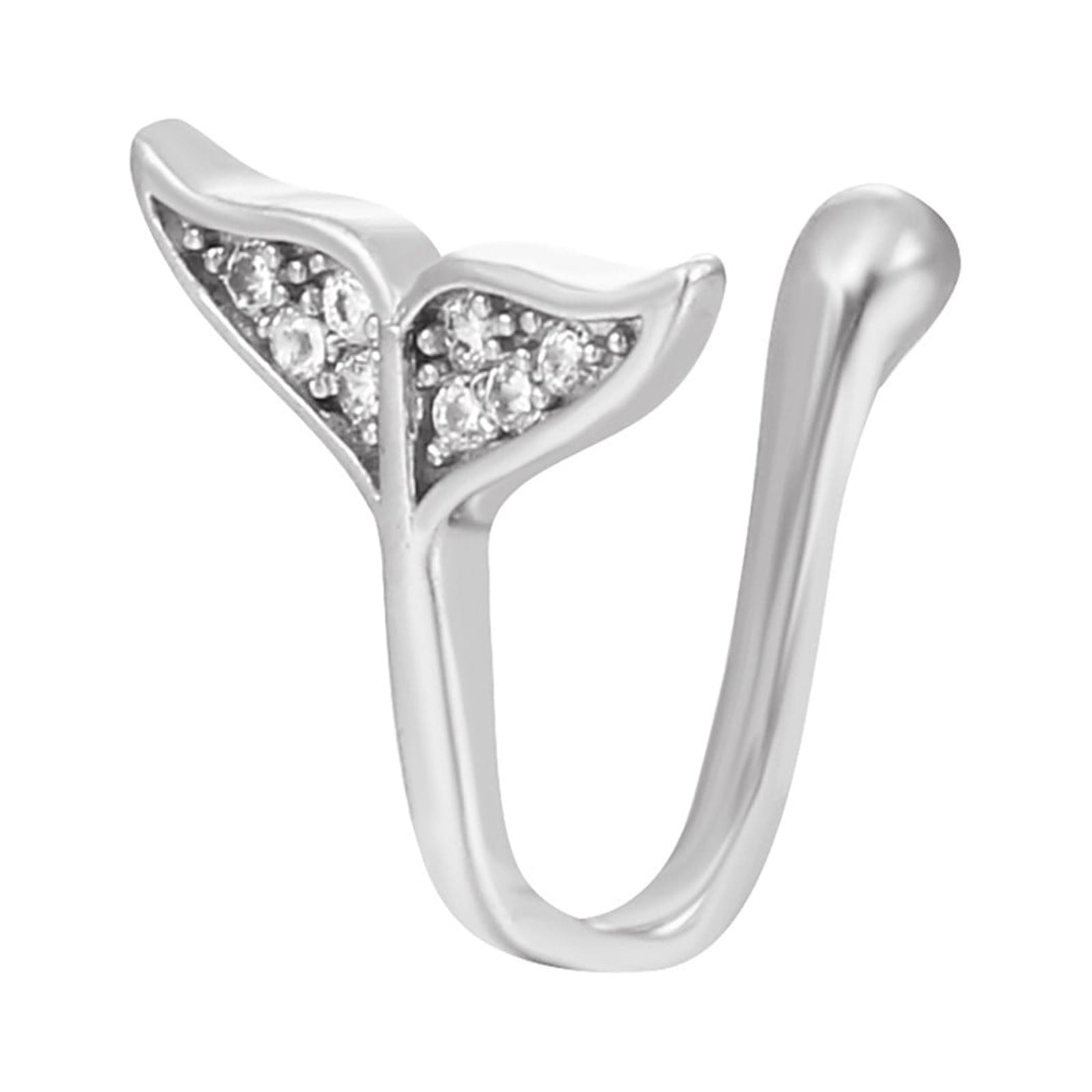 Perforation Little Nose Nose Ring That Looks like Two 20 Gauge Lip Ring