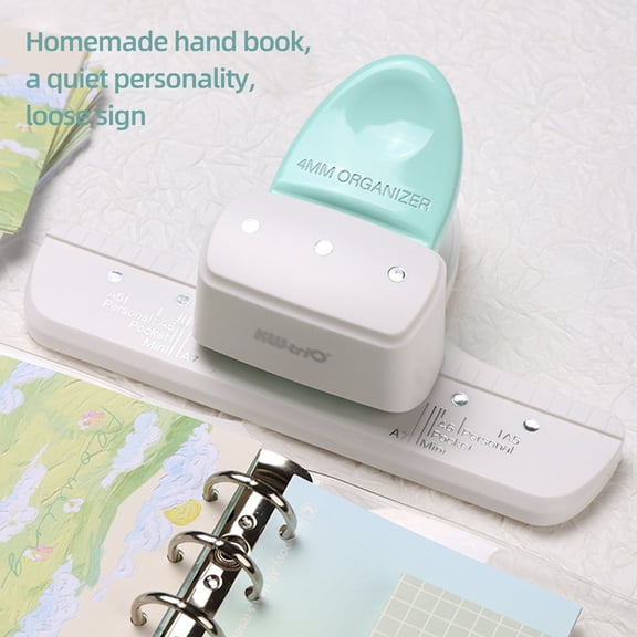 Perforator,/ A7 8 Sheet Notebooks Supplies Puncher A8 / Loose Punch 3 Paper Puncher Punch Planner Adjustable 9027 Loose A7 Pocket / A6 / Adjustable 3 Paper A5 Size 8 / A6 Laoshe