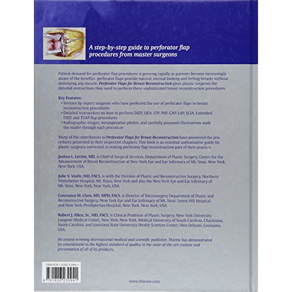Pre-Owned Perforator Flaps for Breast Reconstruction [Hardcover] Levine, Joshua L.; Vasile, Julie V.; Chen, Connie and Allen, Robert J.