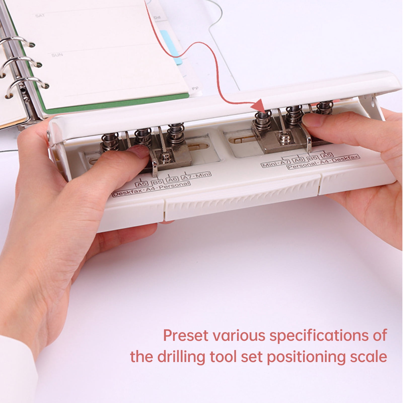 Perforator,Punch Puncher Dairy Planner With 10 Supplies Adjustable Punch Puncher Dairy Planner With 10 Sheet Office Puncher Dairy Planner Paper Punch Huiop Siuke Puncher Adjustable Eryue