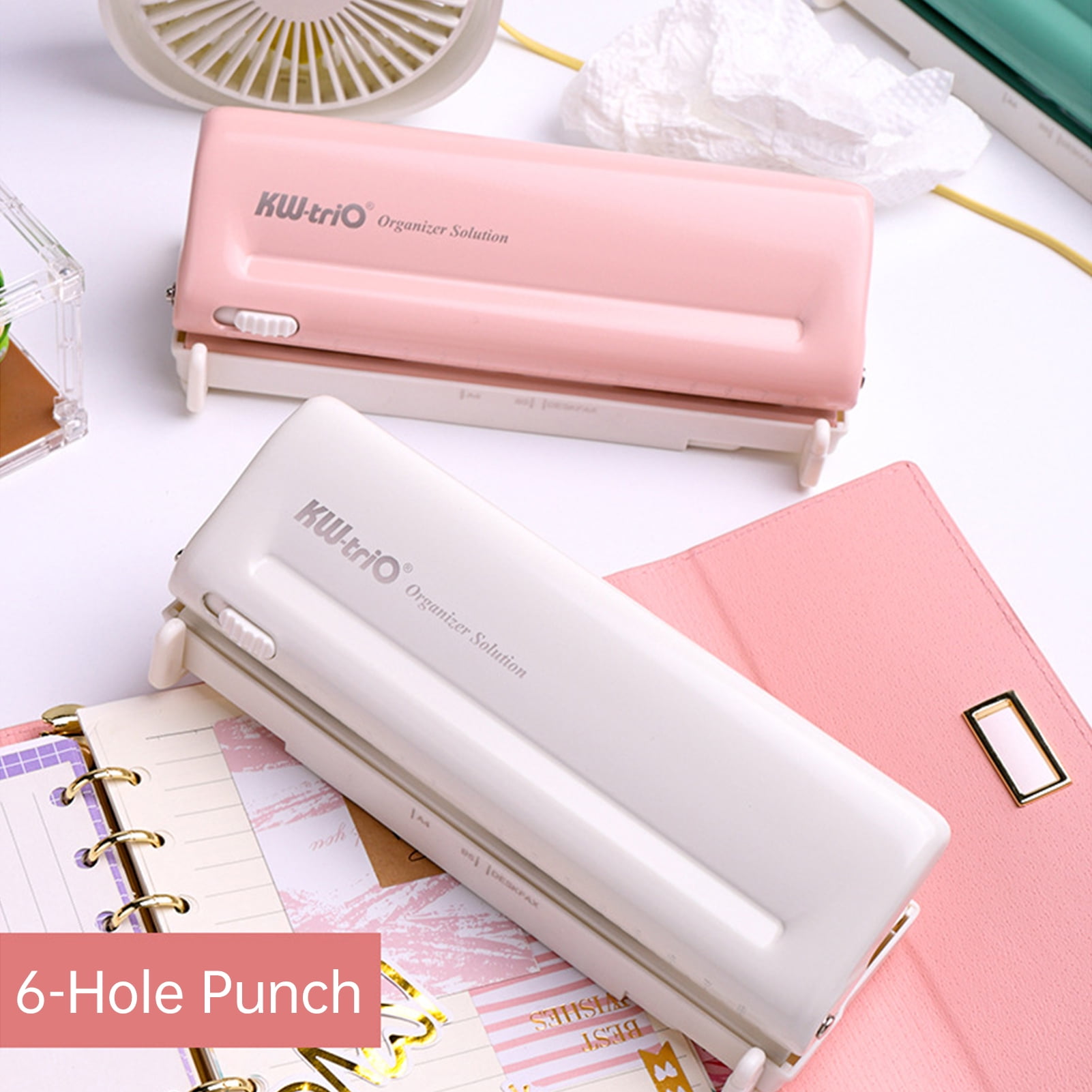 Perforator,With 10 Sheet Puncher Dairy Planner Adjustable Punch Puncher Dairy Planner With Paper Punch Planner With 10 Sheet Office Supplies Punch Puncher Dairy White Mewmewcat Qisuo Eryue