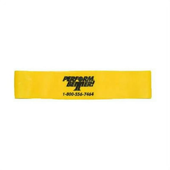 Perform Better First Place Mini Band XL, Light, Yellow, Pack of 10