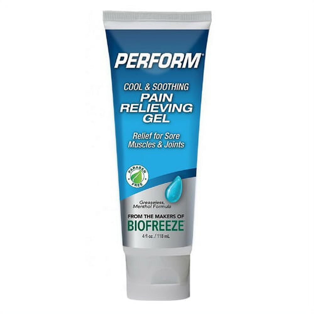 Perform Cool And Soothing Pain Relieving Gel, Greaseless Menthol, 4 Oz