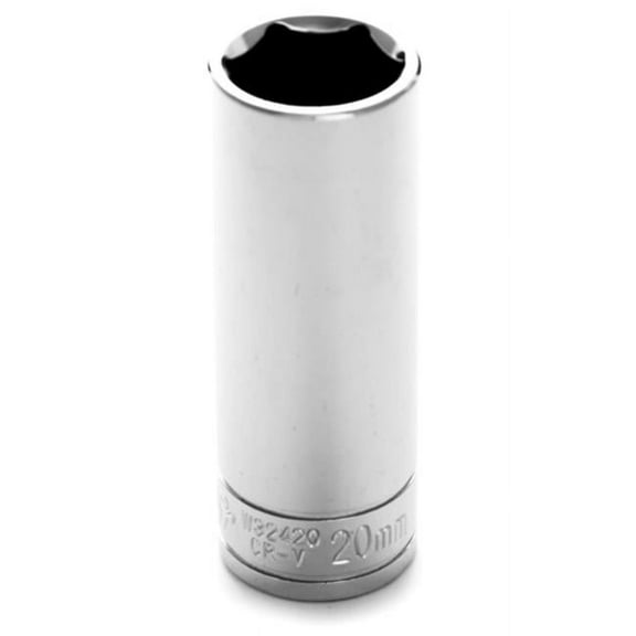 Perform Tool W32420 0.5 In. Drive 20 mm. 6 Point Deep Well Socket