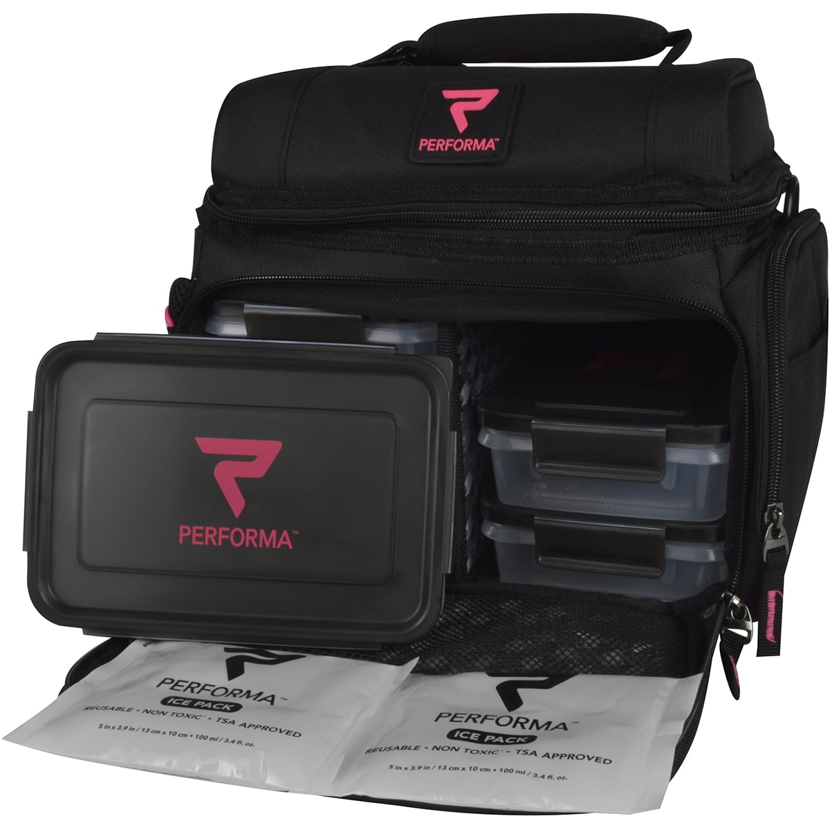 Performa 6 Meal Prep and Fitness Bag - Punisher, Includes six pack