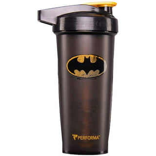 BlenderBottle Justice League Strada Shaker Cup Insulated Stainless Steel  Water Bottle with Wire Whisk, 24-Ounce, Batman