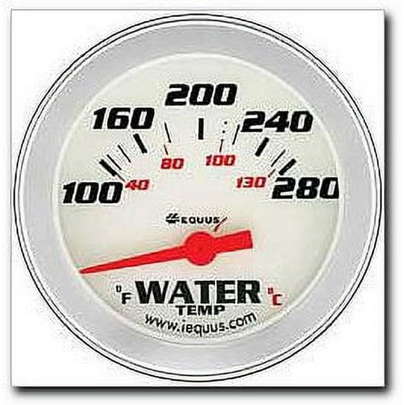 Performance 2-5/8" White Face Electric Water Temperature Gauge (8462)