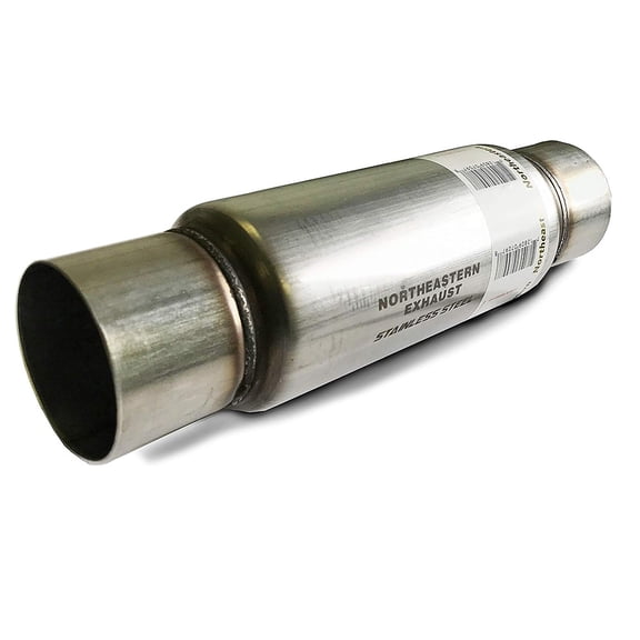 Colt Exhaust Performance Resonator 4" Inlet/Outlet 12" Body 18" Overall Length - Stainless Steel | Universal Fit