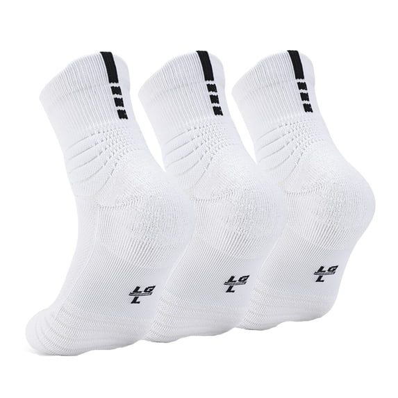 Performance Basketball Crew Socks Enhanced Cushioning for Athletic Men and Women Sports Activity Comfort Size:One Size
