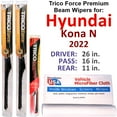 thumbnail image 1 of 2022 Hyundai Kona N Performance Beam Wipers (Set of 3) w/Rear Wiper, 1 of 4