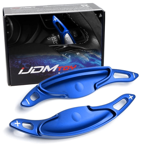 Performance Blue Lightweight Aluminum Large Paddle Extensions For Hyundai 2019-2022 Elantra N-Line, Veloster N-Line, Kona N-Line