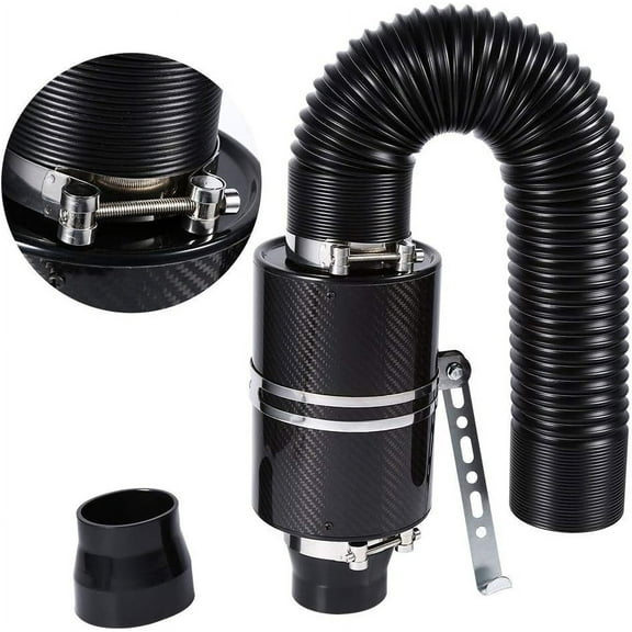 Performance Boosting Cold Air Intake System, Universal Fitment Carbon Fiber Flexible Pipe For Enhanced Air Flow And Fuel Consumption Improvement