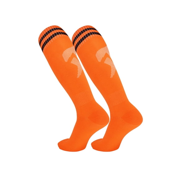 Performance Breathable Knee High Socks for Daily Comfort and Endurance Training Athletic Stockings for Men Women, L, Orange