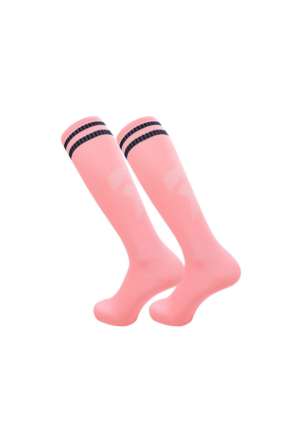 Performance Breathable Knee High Socks for Daily Comfort and Endurance Training Athletic Stockings for Men Women, L, Pink