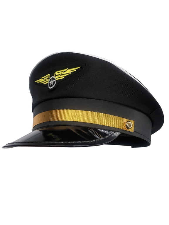 Performance Cap Pilot Hat Captain Cap Adjustable Cap Octagonal Hat for Carnival