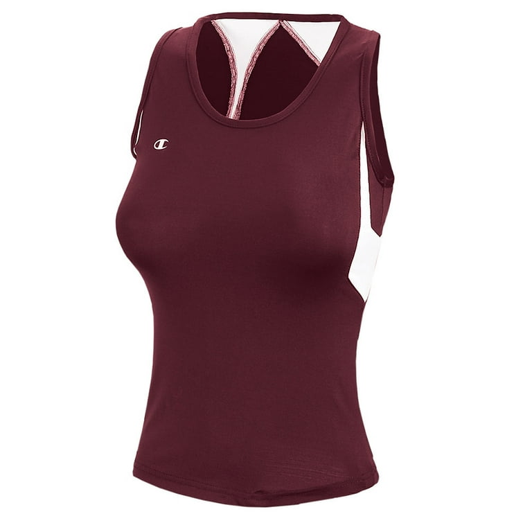 Performance Compression Womens Tank Top # TW50-V XL Maroon/White 