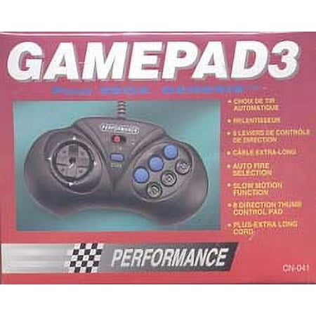 Performance Controller Gamepad 3 for Sega Genesis Slow Motion / Turbo