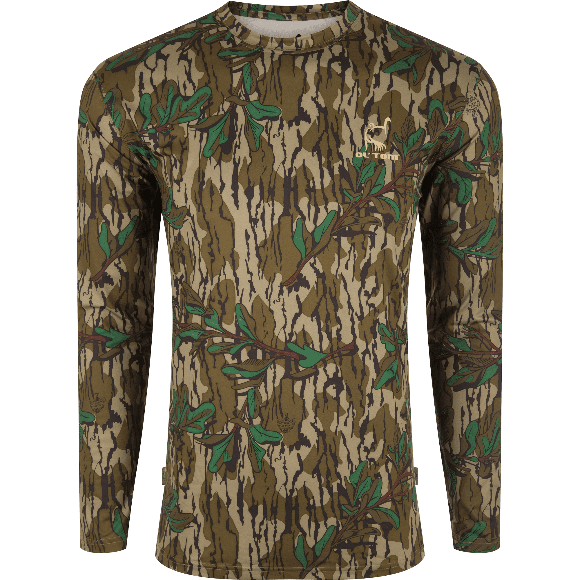 Performance Crew Camo Print LS Greenleaf 3Xlarge