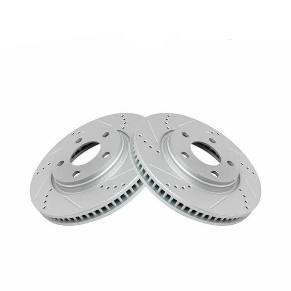 Performance Disc Brake Rotor Drilled & Slotted Front G-Coated Pair