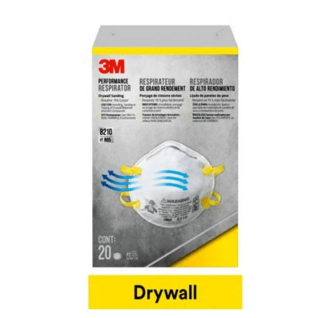 Performance Disposable Drywall Sand Respirator Face Mask Particulate N95 20 Pack