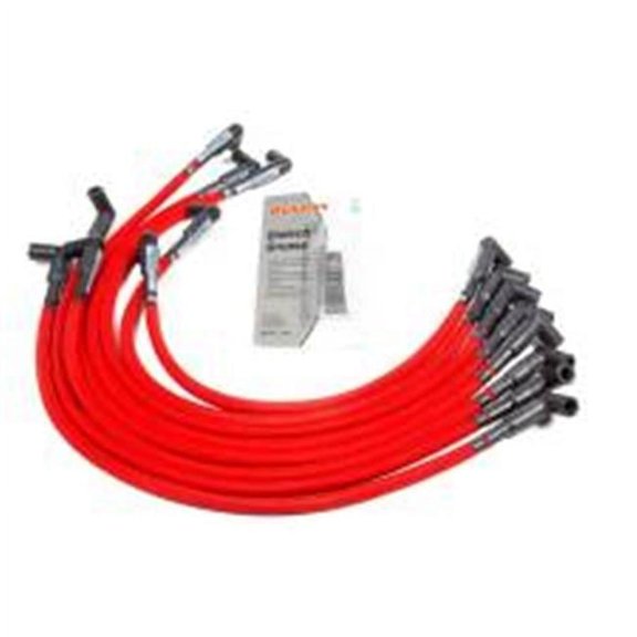 Performance Distributors C9053RD 90 deg Boots D.U.I Live Wires Plug Wire Set for Small Block Chevy Over Valve Covers