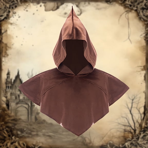 Performance Drama Festival Cape Wrap with Hooded Design for Year Round Use With Robes and, Brown