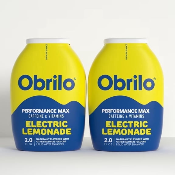 Performance Energy Dye Free Water Enhancer 2.0 Fl. Oz. x 2 Bottles (Electric Lemonade)