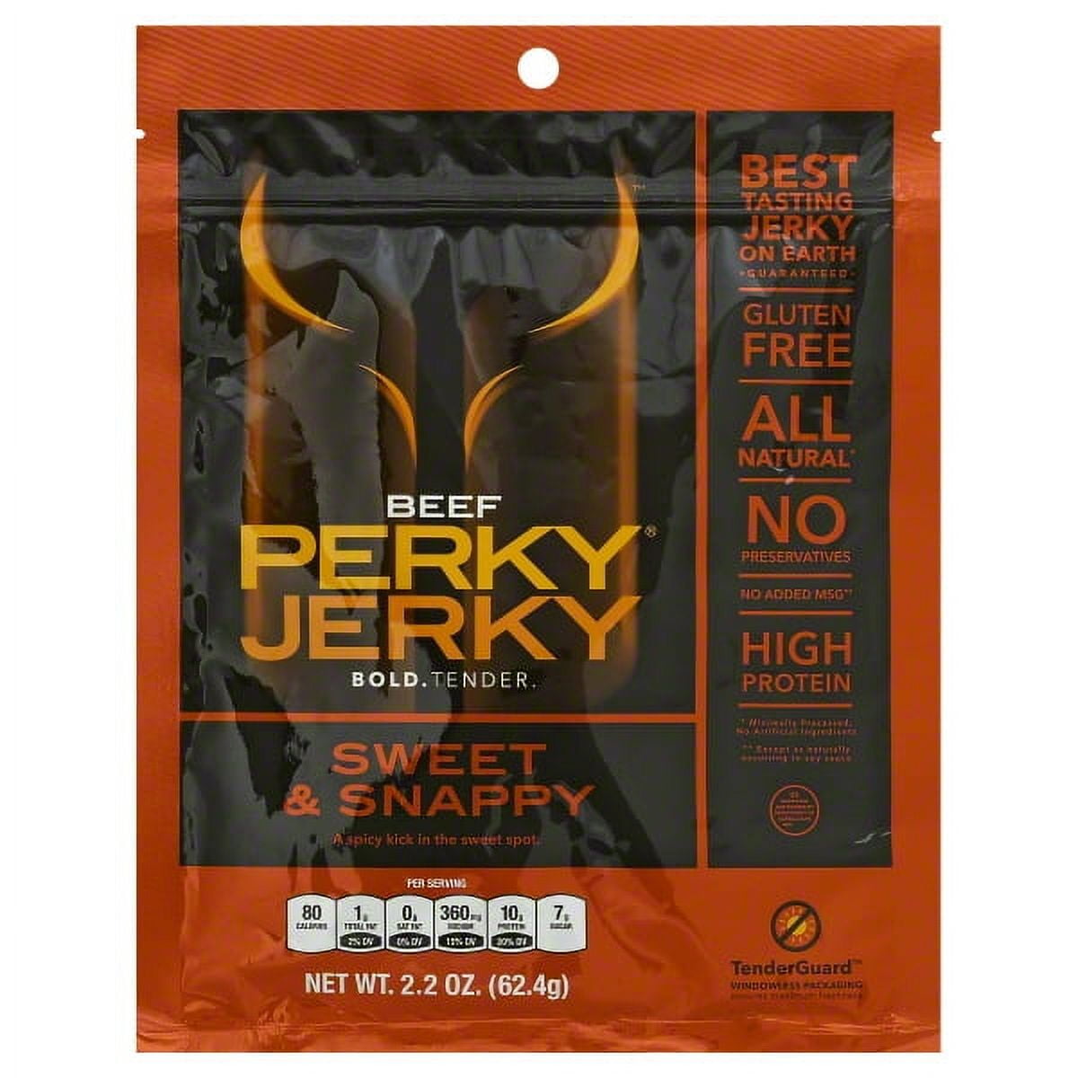 Performance Enhancing Meat Snack Perky Jerky Beef Jerky, 2.2 oz