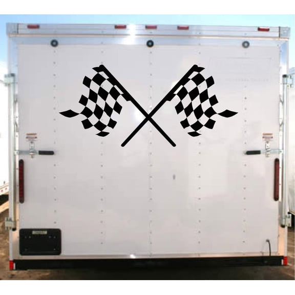 Performance Flag Decal Trailer  - Racing Decal - Trailer Sticker Graphics YT202