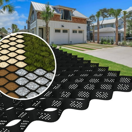 Performance Footing Geocell BaseCoreHD™ 2" Ground Grid Heavy Duty Stabilizer Kit | Gravel Grid for Sheds, Driveway, Slopes and Parking | 108 sq feet - 2 Panels (6x9)