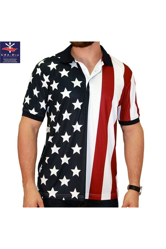 Performance Golf American Flag Shirt