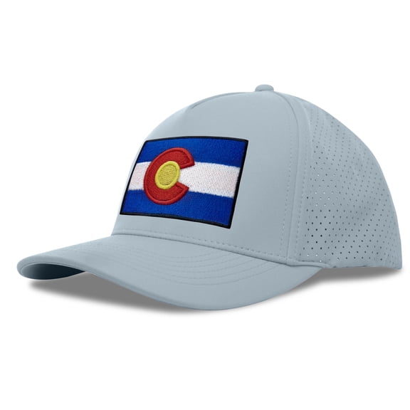 Performance Golf Hat – Adjustable Snapback Trucker Baseball Cap for Men & Women - Jetset Series (Colorado, Sky Blue)