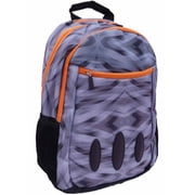 Performance Gray Geometric 17" Backpack with Orange Accents School Travel Pack