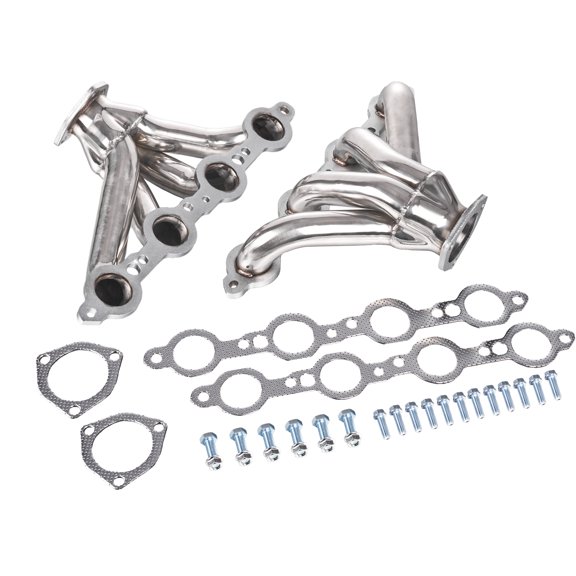 MOTOXIMA Stainless Steel LS Swap Block Hugger Exhaust Headers for 4.8L-6.2L V8 Cars Trucks SUVs