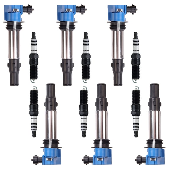 Performance Ignition Coil and Autolite Platinum Spark Plug Compatible with Cadillac CTS UF375