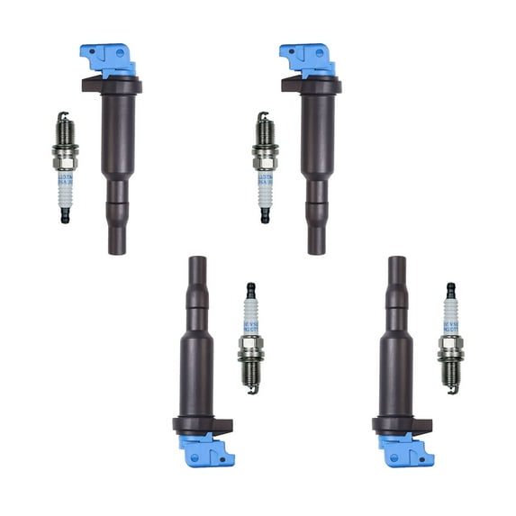 Performance Ignition Coil and Denso Platinum Spark Plug Compatible with BMW 745i 325i UF592