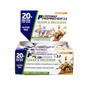 Performance Inspired Nutrition - Protein Bar 2.0   20G Protein - 6G Fiber   1G Prebiotics - G Free   BIG 70g bar - Peanut Butter - 12 Count