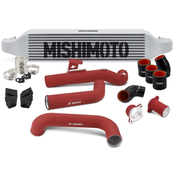 Performance Intercooler Kit, Silver/Red, compatible with Honda Civic 1.5T / Si 2022+