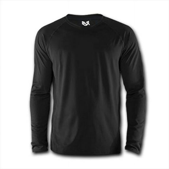 Performance Long Sleeve Crew - Black, 2X