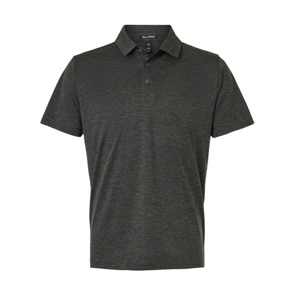 AllPro 4HM00 Performance Mélange Polo-Black Melange-XS
