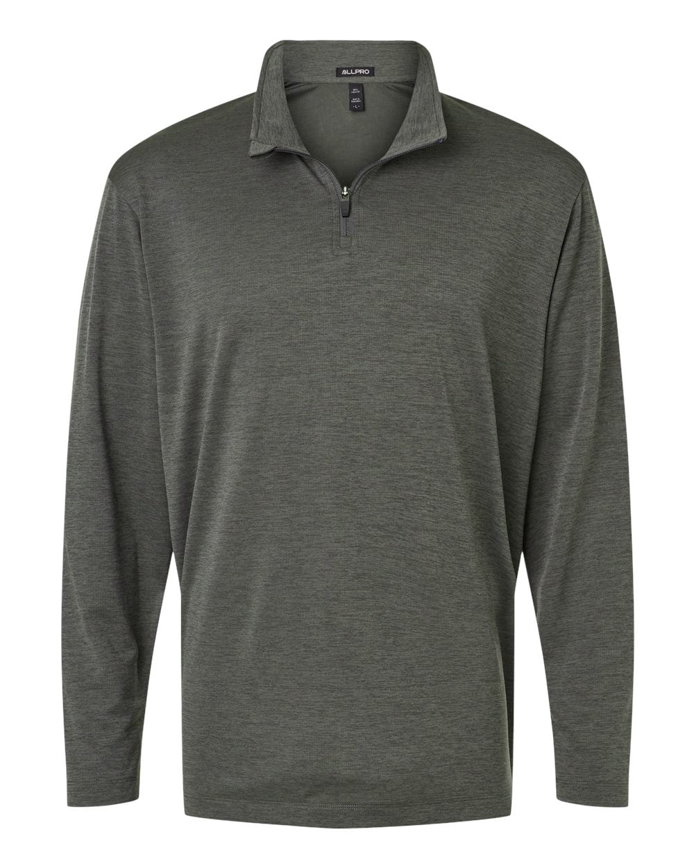 AllPro 4HM700 Performance Mélange Quarter-Zip Pullover-Charcoal