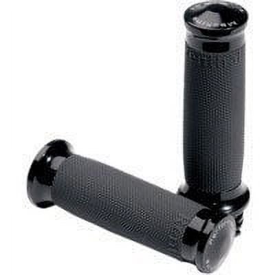 Performance Machine 0063-2007-B Renthal Black Grips for Harley-Davidson