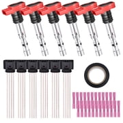 Performance Master 6 Pcs UF483 Ignition Coils & Wiring Harness Kit for Audi A4 A6 Quattro 3.0L V6