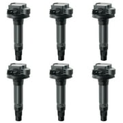 Performance Master Set of 6 Ignition Coils Pack Compatible with Ford Lincoln Edge Flex F150 Explorer Fusion Mustang Taurus MKS MKX MKZ 3.5L 3.7L V6 Replacement for UF553 UF595 5C1652 7T4Z12029E DG520