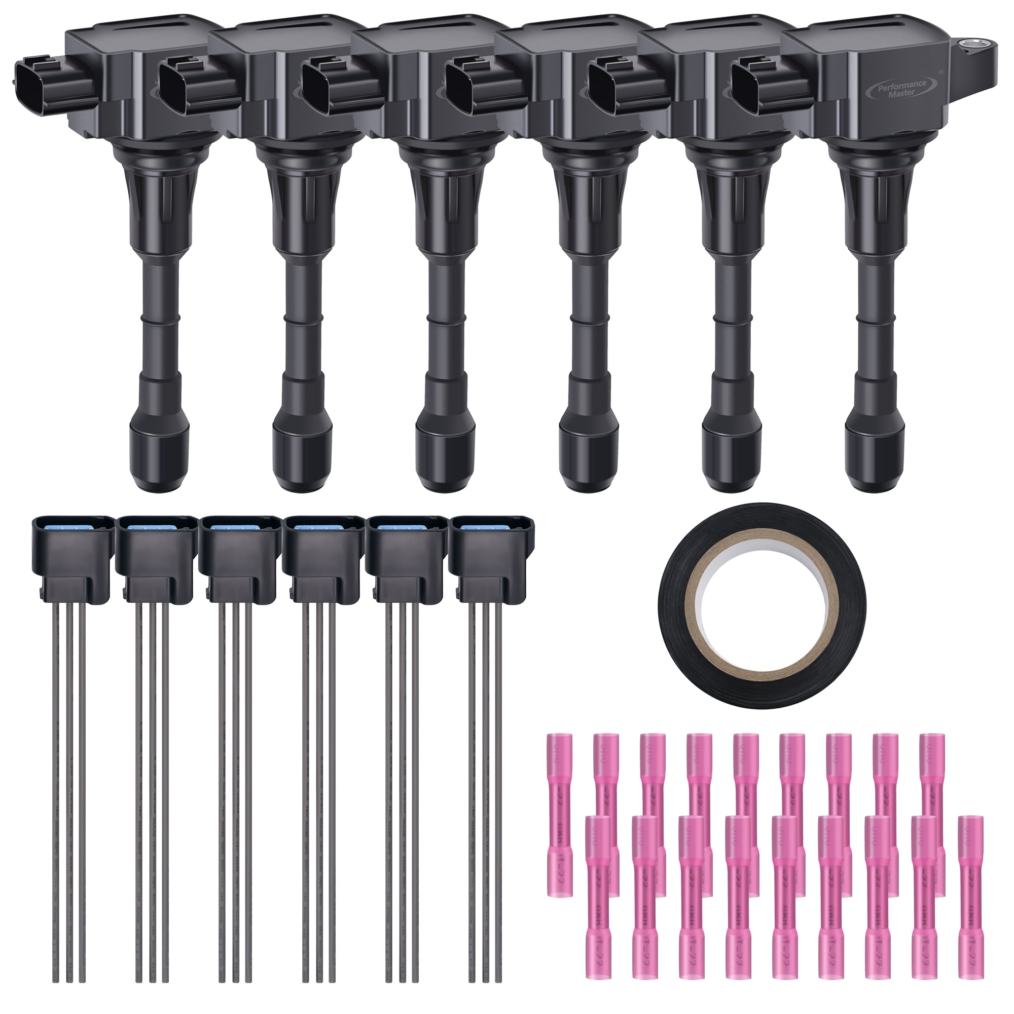 Performance Master Set of 6 Ignition Coils Pack & Pigtail