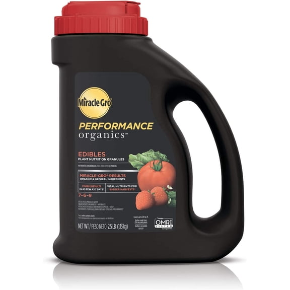 Performance Organics Edibles Plant Nutrition Granules - Plant Food with Natural & Organic Ingredients, for Tomatoes, Vegetables, Herbs and Fruits, 2.5 lbs.