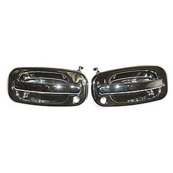 Performance Outer Front Door Handle Set for 1999-2007 Silverado & Sierra Classic, Chrome